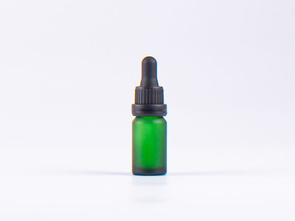 Grünglasflasche 10ml, mit Pipette OV schwarz